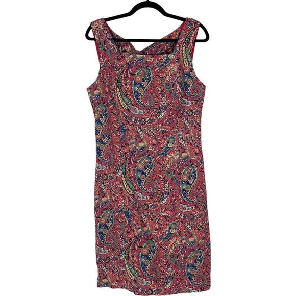 Talbots Dresses & Skirts - Talbots Multicolor Bonaire Paisley Textured Sheath Dress (8)